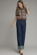 Entro Regina Plaid Top