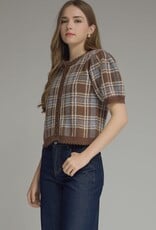Entro Regina Plaid Top