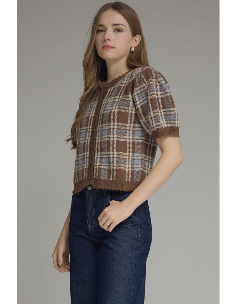 Entro Regina Plaid Top