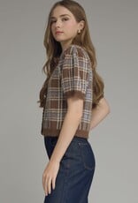Entro Regina Plaid Top