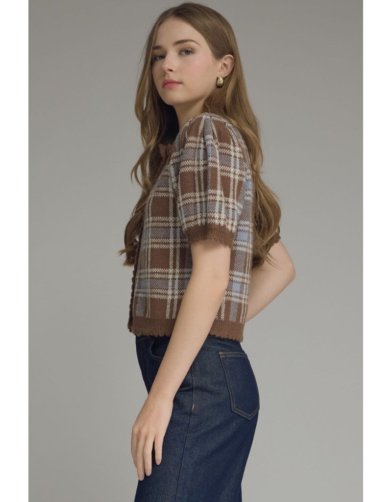 Entro Regina Plaid Top