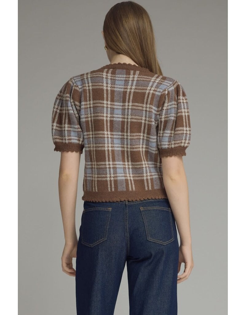 Entro Regina Plaid Top