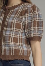 Entro Regina Plaid Top