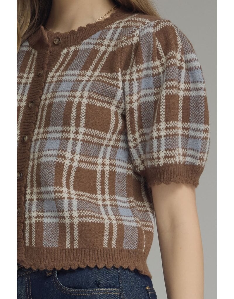 Entro Regina Plaid Top