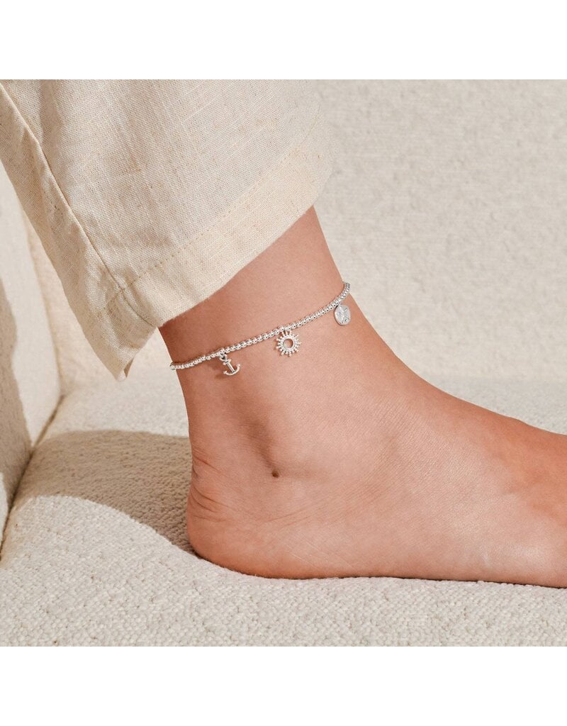 A Littles & Co. Silver Plated Anklet Ocean Charms