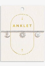 A Littles & Co. Silver Plated Anklet Ocean Charms