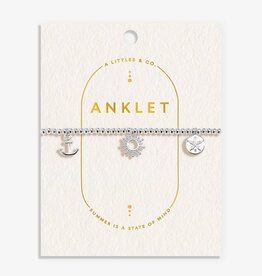 A Littles & Co. Silver Plated Anklet Ocean Charms
