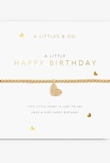 A Littles & Co. A Little Happy Birthday Gold Bracelet