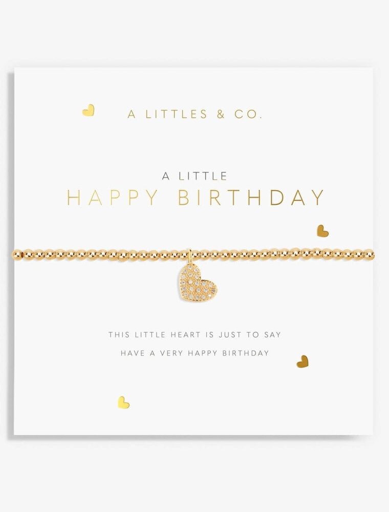 A Littles & Co. A Little Happy Birthday Gold Bracelet