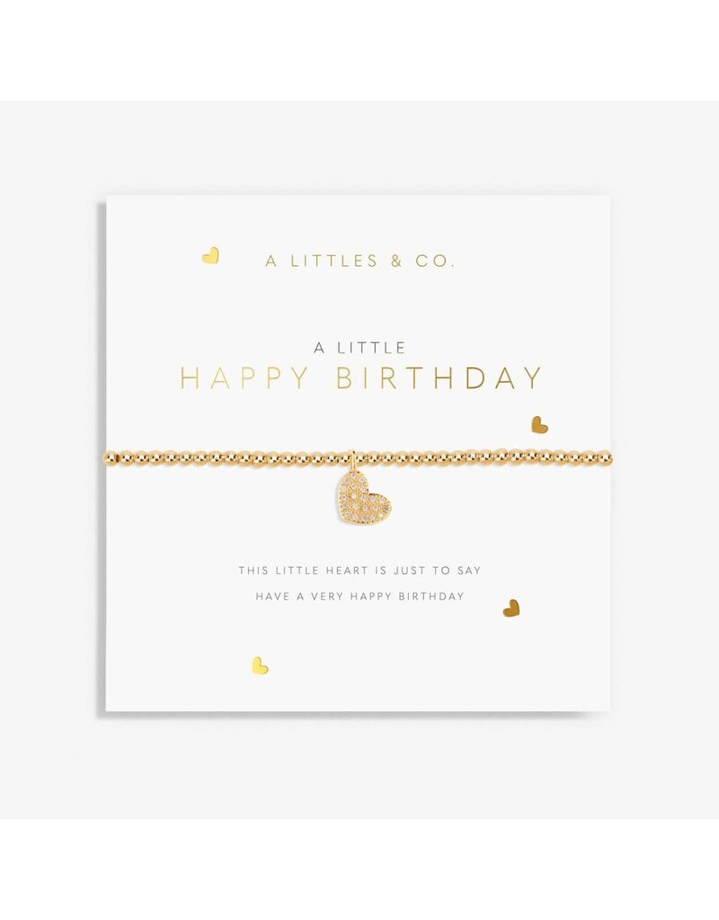 A Littles & Co. A Little Happy Birthday Gold Bracelet