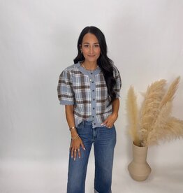 Entro Regina Plaid Top