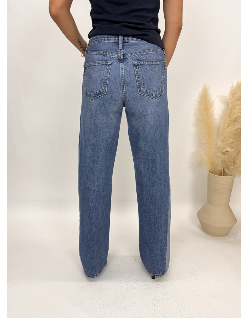 Just Black Denim Contrast Seam Wide Leg Jeans