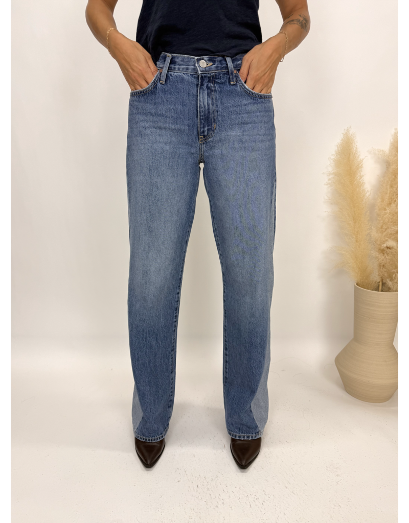 Just Black Denim Contrast Seam Wide Leg Jeans