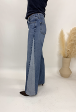 Just Black Denim Contrast Seam Wide Leg Jeans