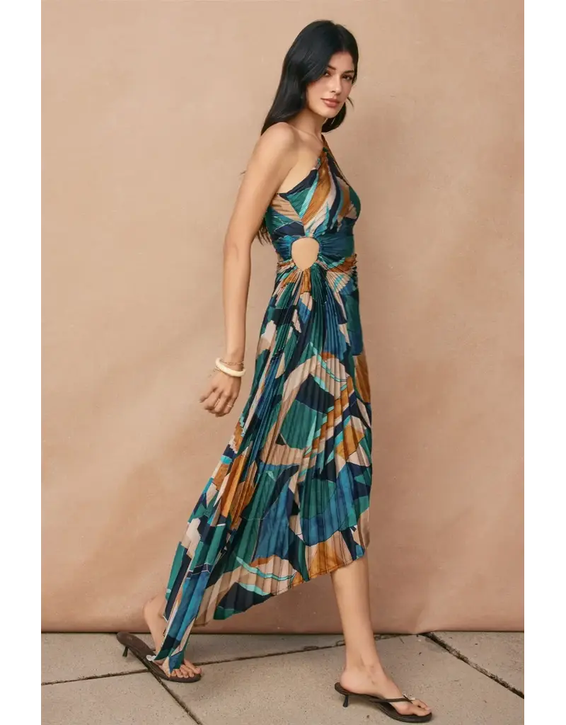 Dress Forum Palm Mirage Pleated Maxi Dress