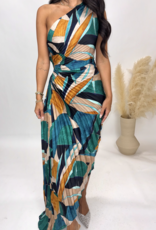 Dress Forum Palm Mirage Pleated Maxi Dress