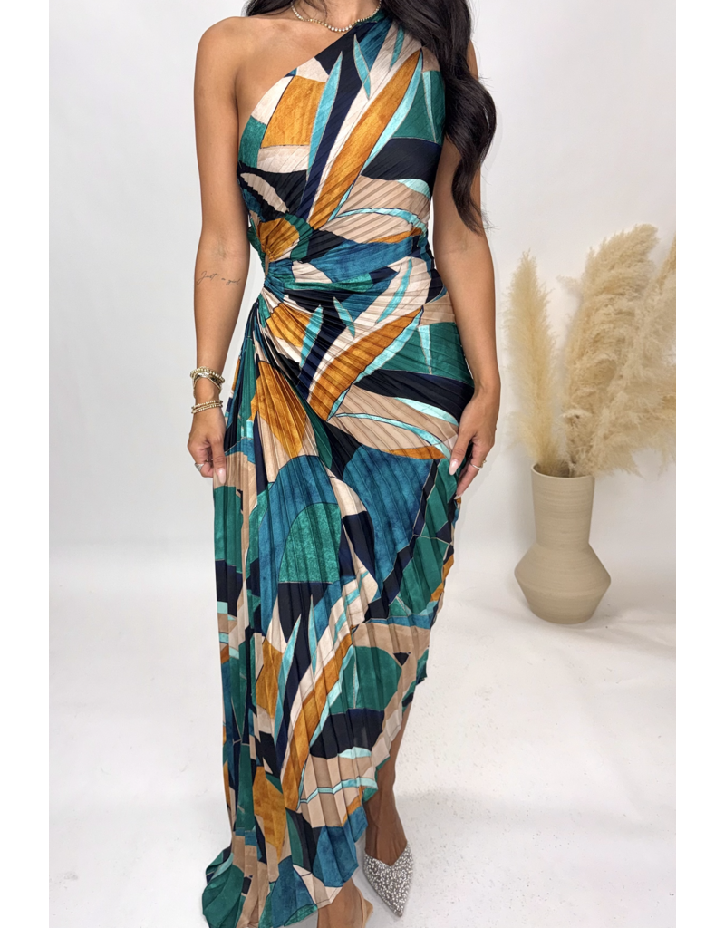 Dress Forum Palm Mirage Pleated Maxi Dress