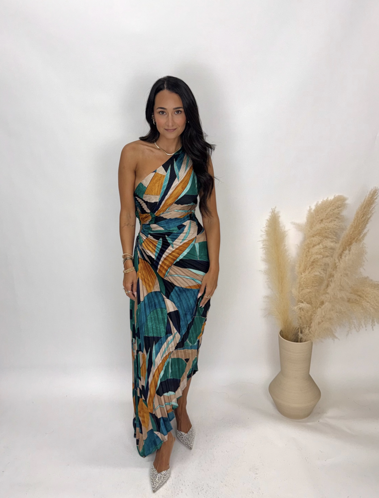 Dress Forum Palm Mirage Pleated Maxi Dress