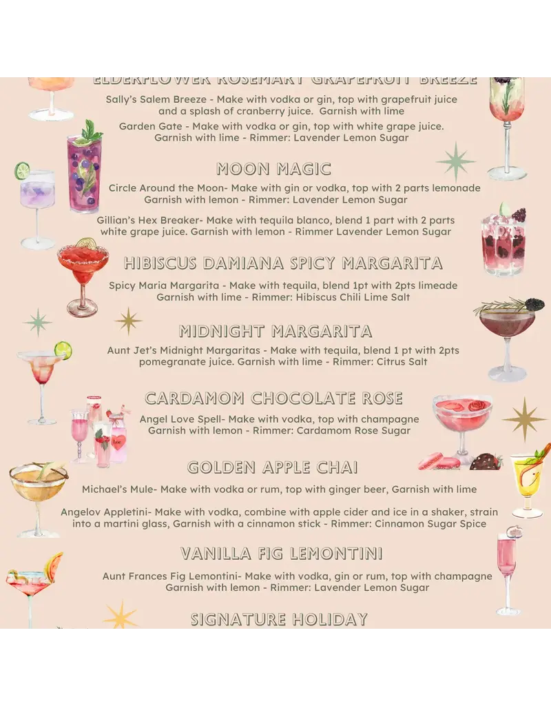 Practical Magic Apothecary & Craft Cocktails Midnight Margarita Craft Cocktail Infusion Drink Kit