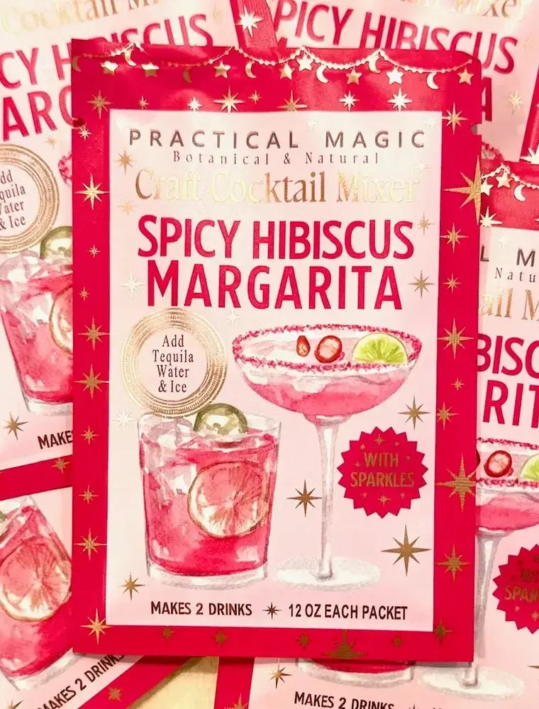 Practical Magic Apothecary & Craft Cocktails Spicy Hibiscus Sparkly Margarita (makes 2 cocktails or mocktails)