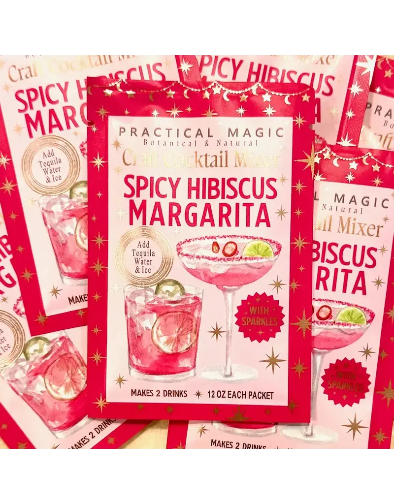 Practical Magic Apothecary & Craft Cocktails Spicy Hibiscus Sparkly Margarita (makes 2 cocktails or mocktails)