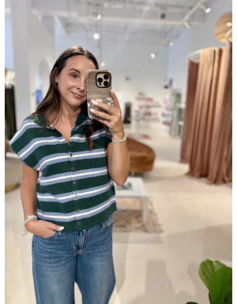 Entro Striped Cozy Sweater Tank