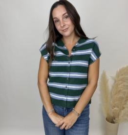 Entro Striped Cozy Sweater Tank
