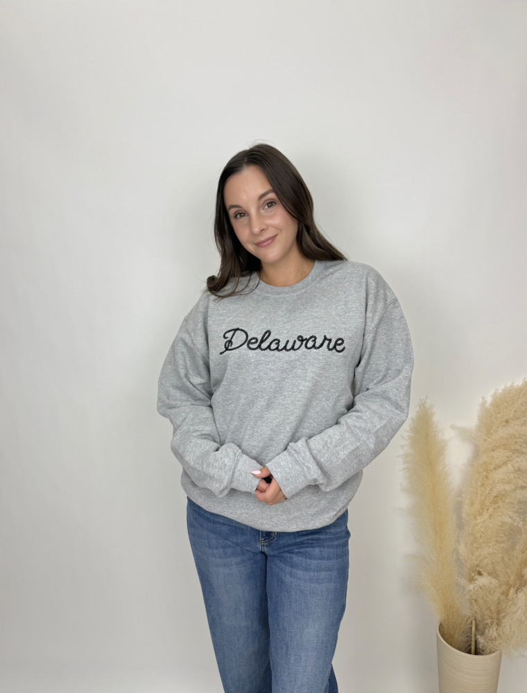 Custom Delaware Embroidered Sweatshirt