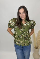 Entro Floral Peplum Blouse