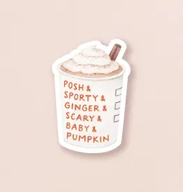 amy zhang Waterproof Pumpkin Spice Girls Sticker