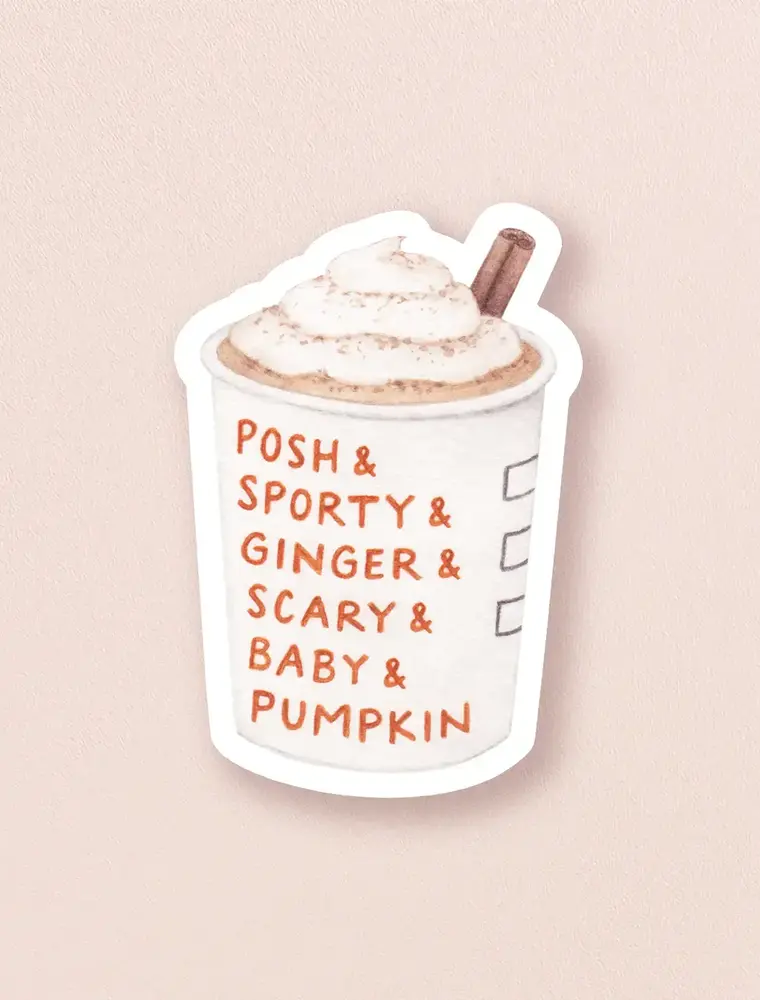 amy zhang Waterproof Pumpkin Spice Girls Sticker