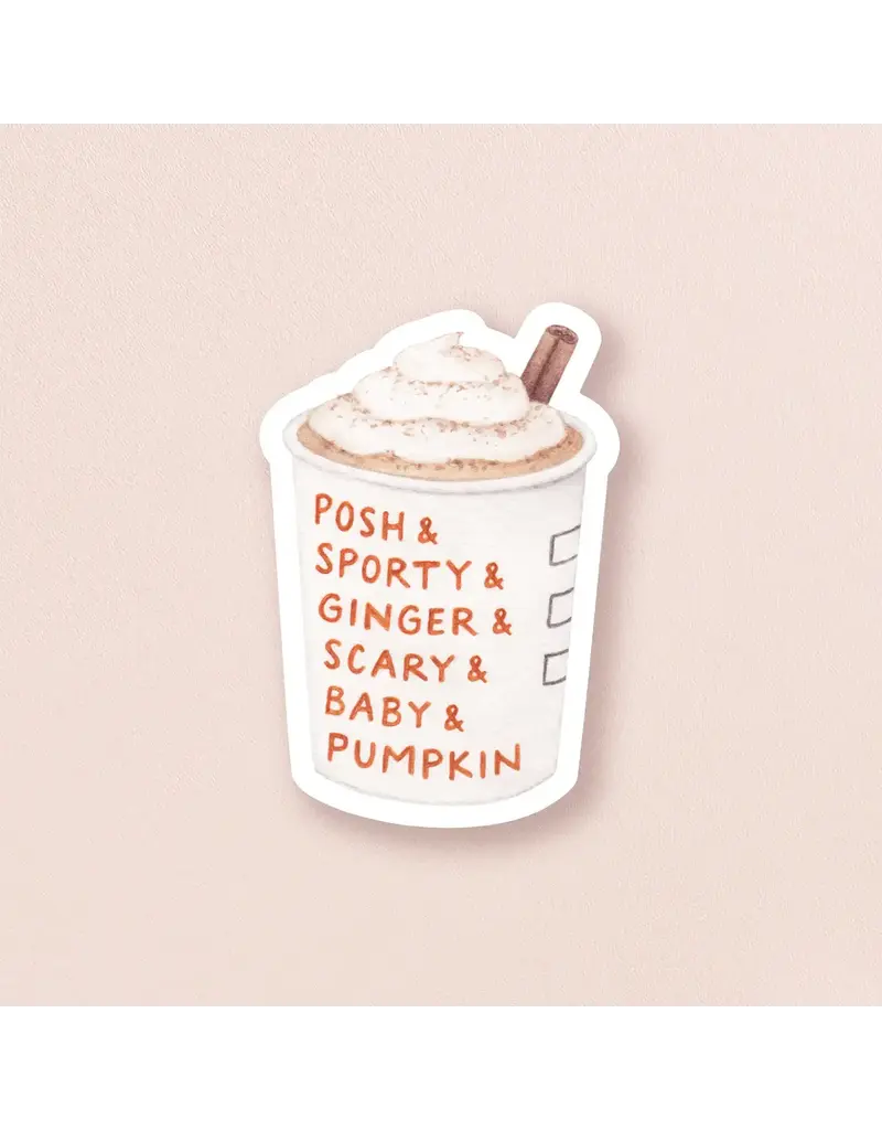 amy zhang Waterproof Pumpkin Spice Girls Sticker