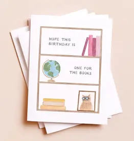 amy zhang One for the Books Birthday Greeting Card