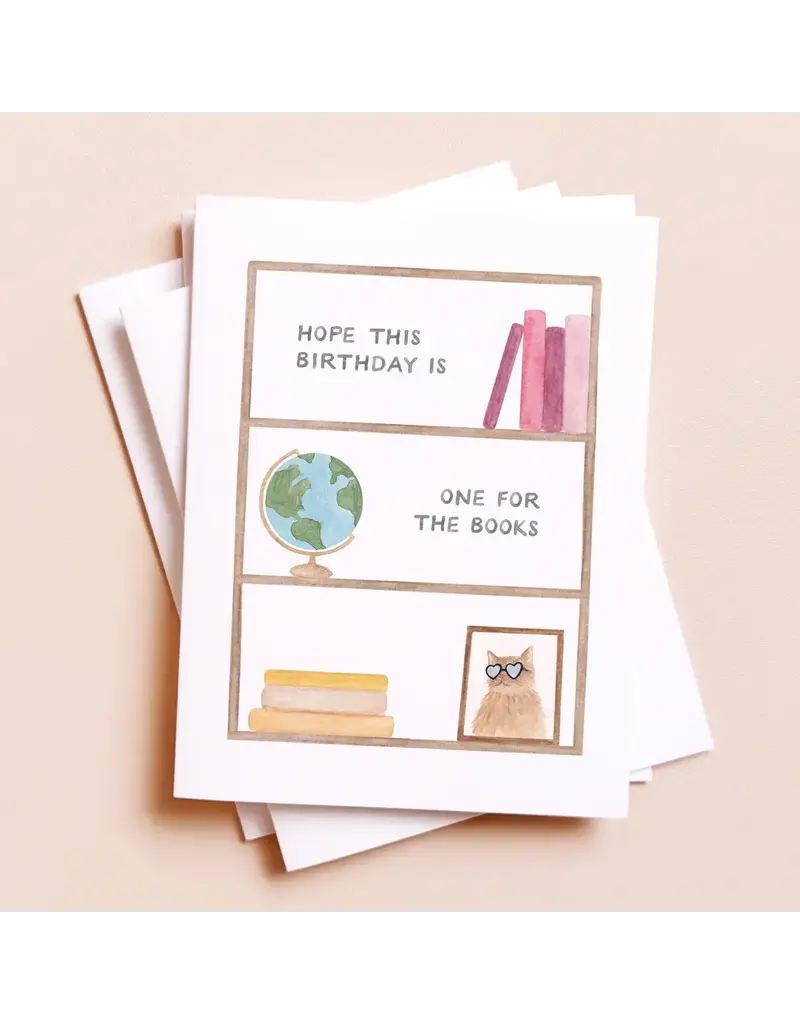 amy zhang One for the Books Birthday Greeting Card