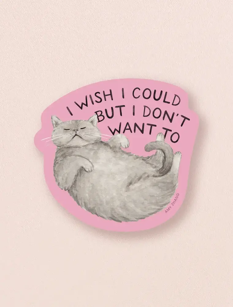 amy zhang Waterproof Wish I Could Sticker