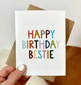 big moods Happy Birthday Bestie Greeting Card
