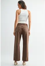 Just Black Denim High Rise Twist Seam Barrel Jean