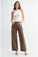 Just Black Denim High Rise Twist Seam Barrel Jean