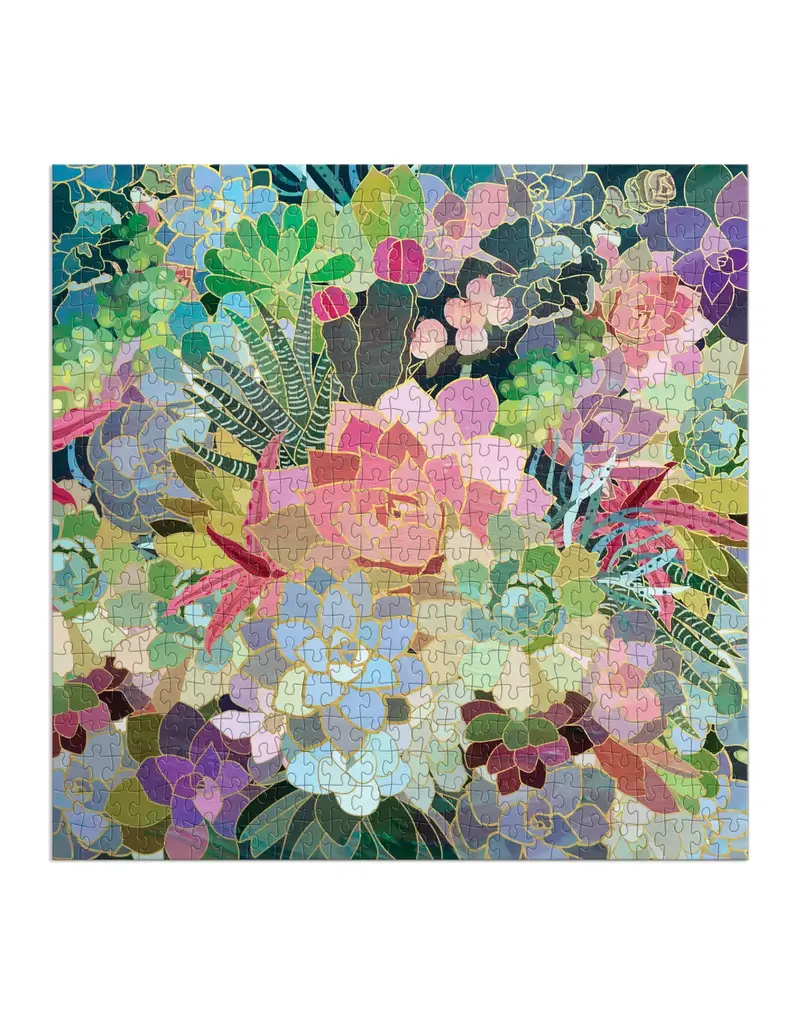 Chronicle Books Succulent Mosaic 500 Piece Puzzle