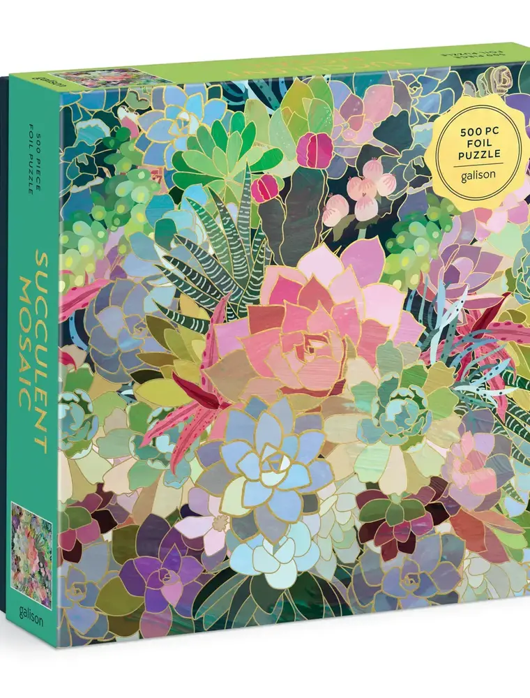 Chronicle Books Succulent Mosaic 500 Piece Puzzle