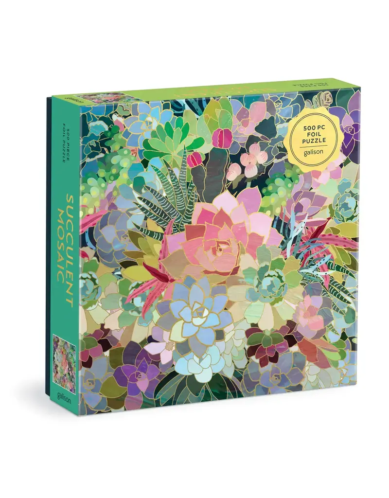 Chronicle Books Succulent Mosaic 500 Piece Puzzle