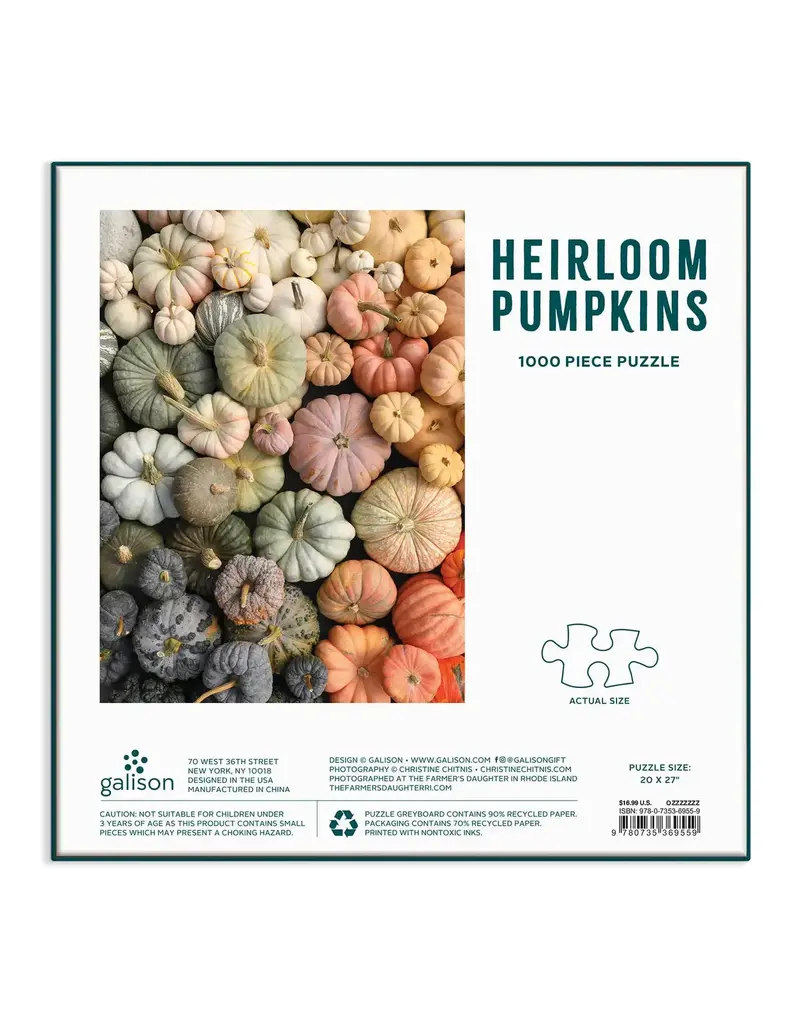 Chronicle Books Heirloom Pumpkins 1000 Piece Puzzle