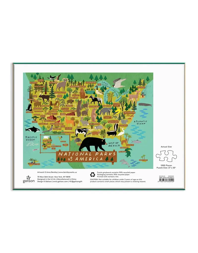 Chronicle Books National Parks of America 1000 Piece Puzzle