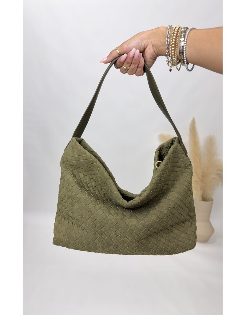 dipped shop Simple Woven Bag Olive