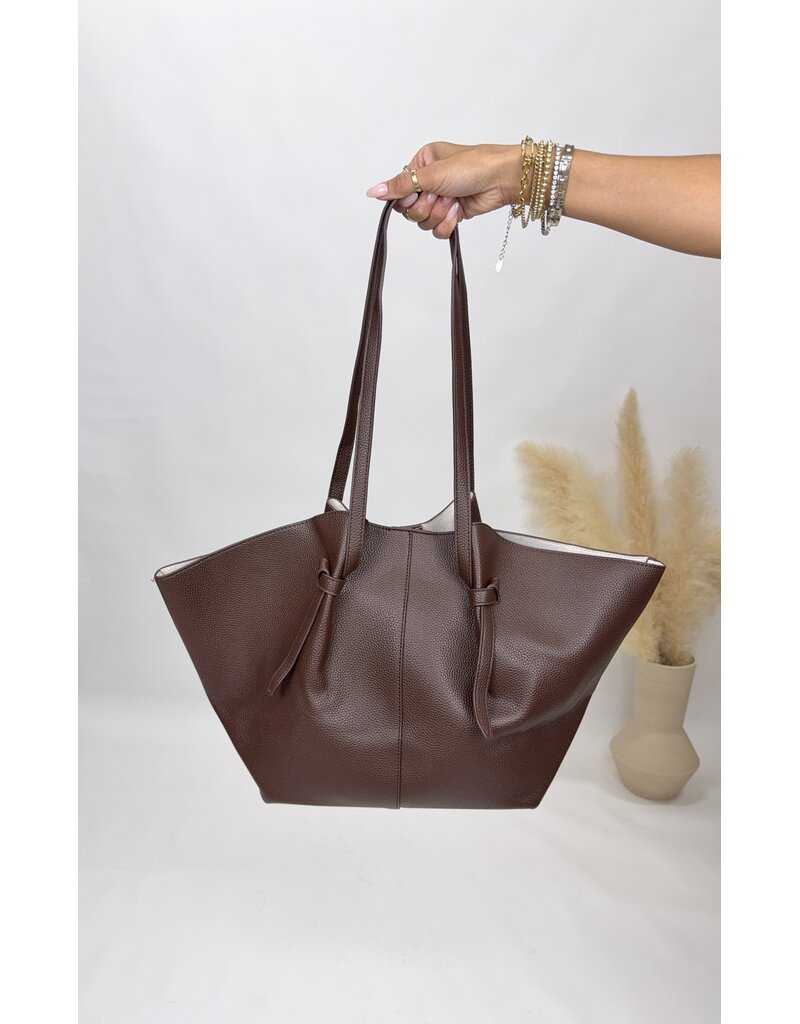 dipped shop Minimalist Large Tote Bag - Dark Coffee