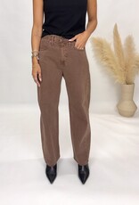 Just Black Denim High Rise Twist Seam Barrel Jean