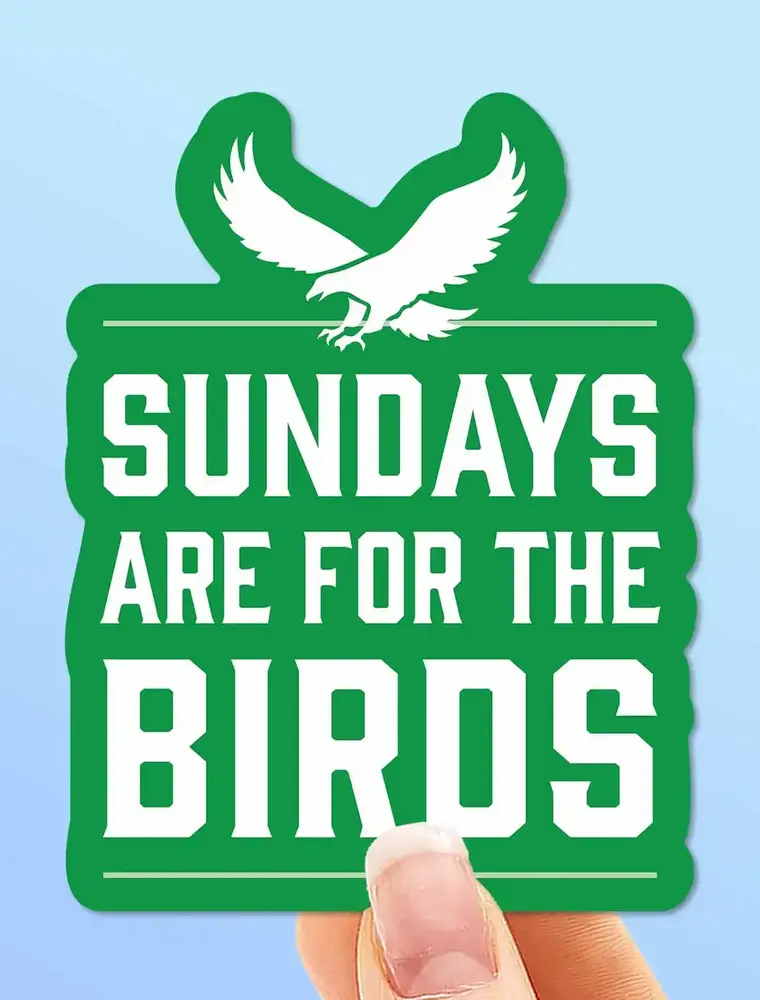 sentinel supply Waterproof Sundays are for the Birds Sticker