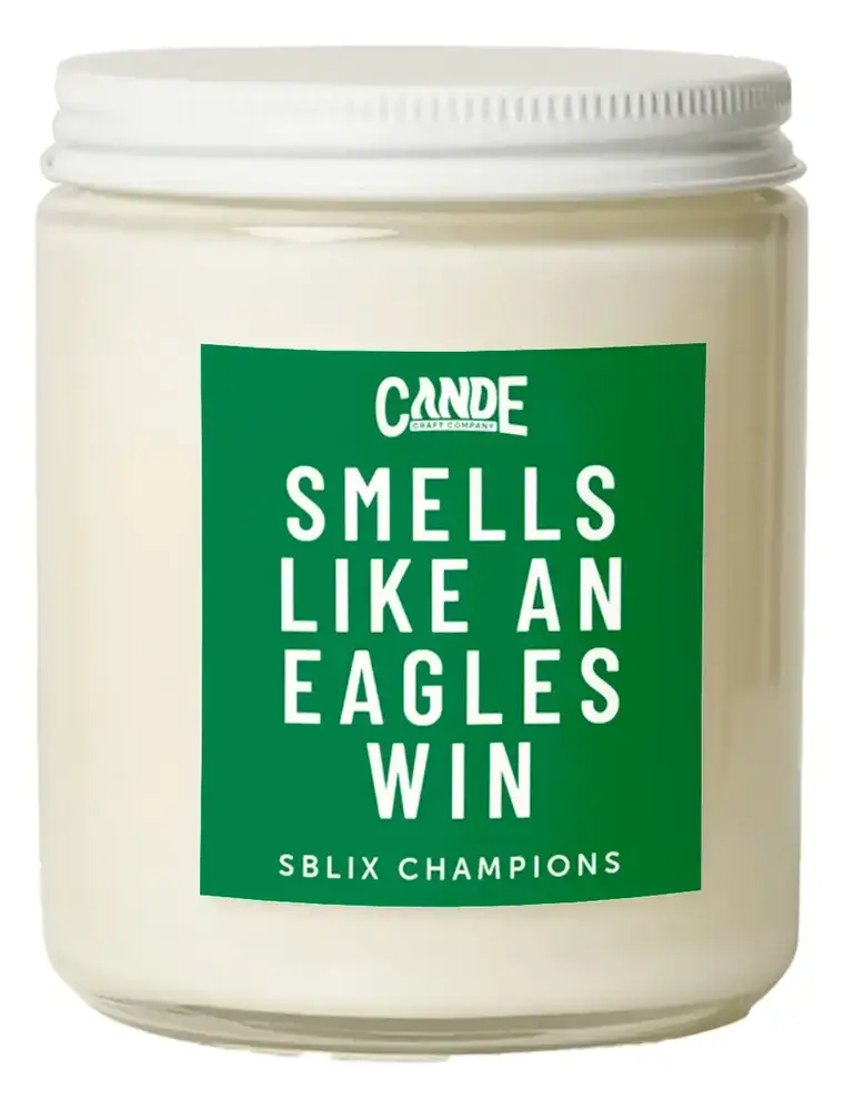 CE Craft Co Smells like an Eagles Win Philly Soy Wax Cande 8oz.