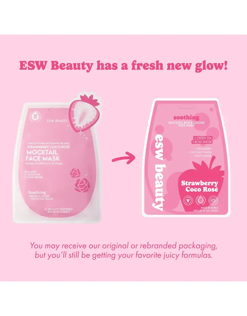 ESW Beauty Mocktail Face Mask (strawberry coco rose)
