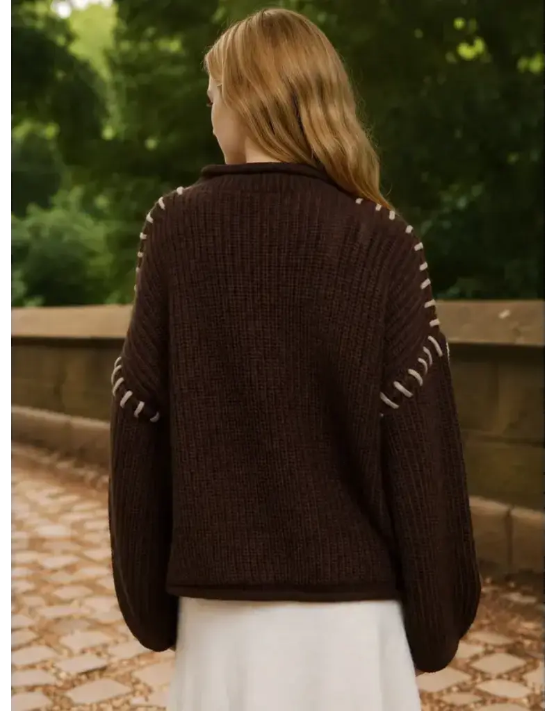 bp Contrast Stitch Sweater